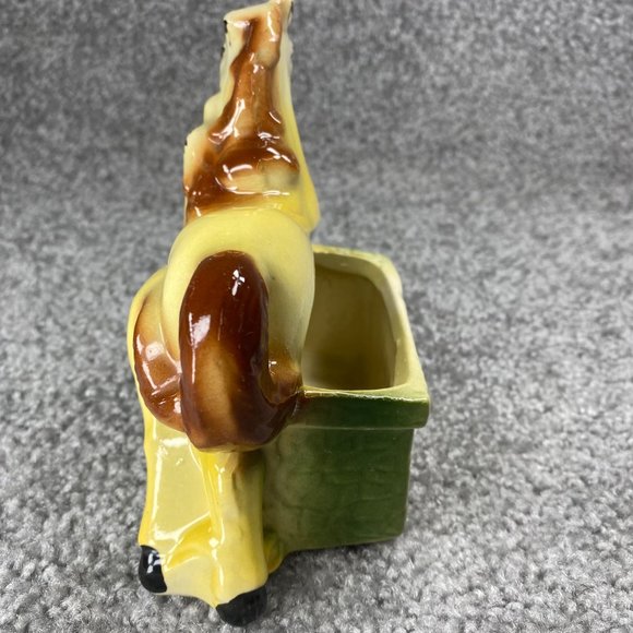 Art Deco Ceramic Horse Planter Mother Baby Foal Fashions by O.P.C.O. Vintage - Picture 8 of 16